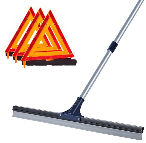 DSV Standard Professional Floor Squeegee 30'' and Warning Triangle DOT Approved