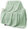 Whale Flotilla Fluffy Fleece Throw Blanket for Sofa, Couch, Bed, 130x150 CM Fuzzy Soft Cozy Exquisite Blankets with Decorative Jacquard Pattern for All Season, Warm but Lightweight, Sage Green