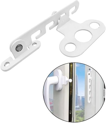 Fensterfeststeller Set 1 Stücke Fenster Kipp Regler Fensterstopper Fensterriegel Kippfenster Feststeller Metall Fenster Regler Zuschlagschutz Fensterriegel Kippfensterschutz für Schiebefenster