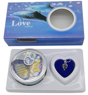 BakerMiche Önskpärlkedja set för barn och vuxna, make a wish pärlkedja, Love Creations Kit DIY sötvattenspärlor halsband kit hjärtbur medaljong berlock halsband, Halskettenlänge 45 cm, Pärla