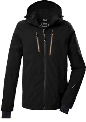 Killtec Herren Skijacke Funktionsjacke mit Kapuze und Schneefang KSW 439 MN SKI Jckt 00200-schwarz M