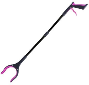 JYARZ Pinza para Palos Herramienta De Alcance De Agarre, Herramienta De Recogida De Agarre De Mandíbula Ancha, Mandíbula Giratoria Antideslizante Pinzas Extensibles para Viejos(Purple)