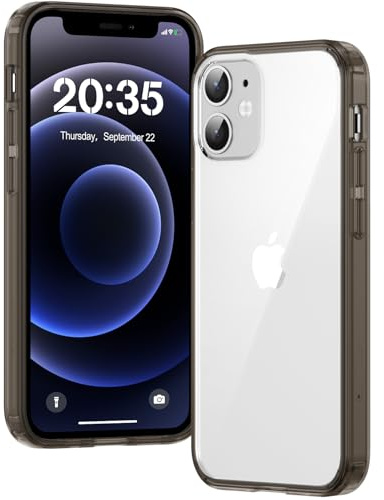 Voyahülle Hülle für iPhone 12 Mini Hülle, Anti-Vergilbung Transparent Handyhülle Stoßfest Schutzhülle, Premium Kratzfeste Case für iPhone 12 Mini - Schwarz