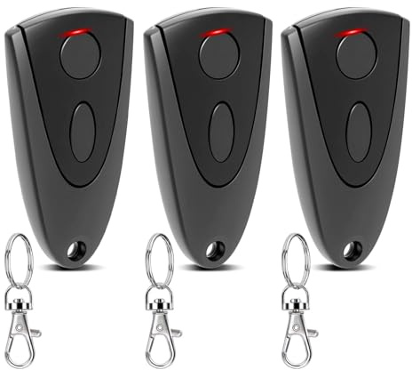 Garagentoröffner Fernbedienung kompatibel mit Novoferm Novotron Handsender 502 MAX43-2, Novotron 512 MIX43-2, 433,92 MHz – Ersatz Fernbedienung für Garagentoröffner (Schwarz-3PCS)