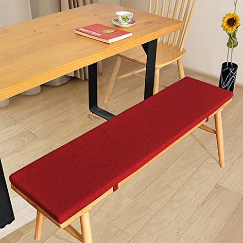 Genérico Cojín para Banco de jardín de 2 o 3 plazas, para Exterior e Interior, 80/100/120 cm, cojín Largo para Silla de Comedor, para Columpio de Patio, Rojo, 80 x 30 cm: una solución de Asiento