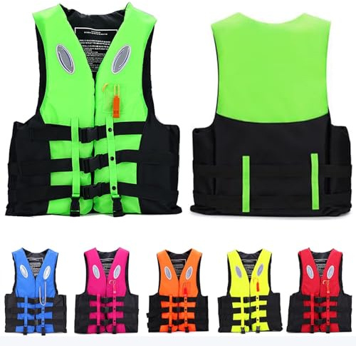 Swim Jacket - Paddle Board Life Jacket for Adult Adjustable Buoyancy Aids Swim Safety Snorkeling Vest for Kayaking Floatation Device Surfing Outdoor WaterSports(Groen,M)