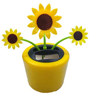 Solar Dancing Flower Sunflower Solar Powered Dancing Toys Car Swinging Toy Sun Powered Windowsill Decoration Holiday Car Dashboard Office Home Desk Decor