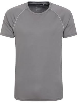 Mountain Warehouse Endurance Isocool SS Herren Multifunktions-Shirt - atmungsaktives Herren-T-Shirt zum Laufen, Joggen, Radfahren, Wandern und für Outdoor Dunkel Grau 4X-Large