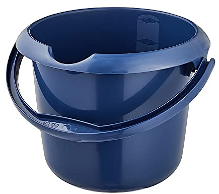keeeper Eimer mit integrierter Mess-Skala und ergonomischem Griff, 5 l, Mika Eco Line, Eco-Blau