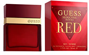 GUESS Seductive Red, Eau de Toilette, Parfum Homme, Oriental Vanille, Parfum Captivant de Longue Durée, 50 ml