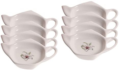 STOBAZA Porte-Sachet De Thé Réutilisable en Céramique 11.7X7.5X3.6 Cm Forme De Théière Plateau De Trempette pour Cuisine Bureau Salon Organisateur De Sachets