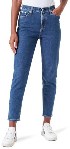Calvin Klein Jeans Mom Jean Konisch Zulaufend, Damen, Denim (Denim Dark), 32W