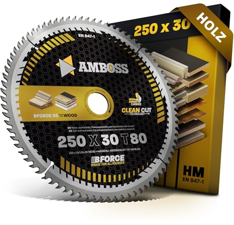 HM Kreissägeblatt 250x30 Z80 Wechselzahn für Holz - Super Feinschnitt. AMBOSS WERKZEUGE® Sägeblatt 250mm komp. zu Dewalt DWE 7492 Holzkraft ST 1 Ferm TSM1033. Holzmann. Atika. Bernardo. Scheppach