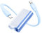 VEGER Power Bank 20W PD Klein Aber Stark,10000mAh Powerbank mit integriertes bi-direktional Apple auf USB C Kabel, 1X USB-C, Externe Handyakku mit LED kompatibel mit iPhone, Samsung,Handys usw（Blau）