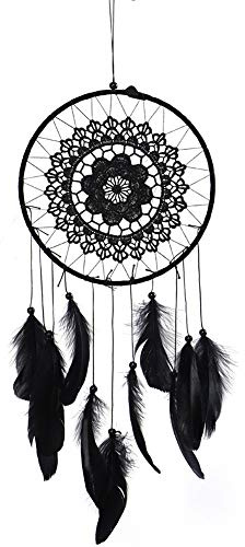 Haosie Attrape-Rêves, Capteur de Rêves avec Plumes, Attrape RêVes Fait à la Main, pour Décoration Murale et de Fête à Domicile (20.5 cm de Diamètre)