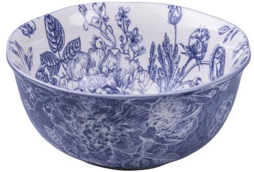 Juego de 3 cuencos de porcelana, decoración floral, lila, Fleurette