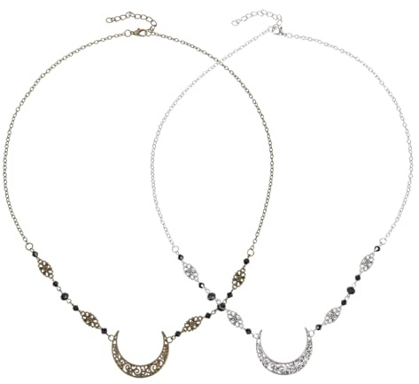 Homoyoyo 2piezas Cadena Cabeza Vintage de Diseño de Luna Decoración Frente Tocado Elegante Cabello de Novia