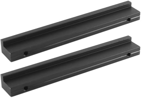 ACOLY 2 Tiradores Negros Para Muebles, Puertas De Armario, Cajones Y Armarios (longitud: 120 Mm, Distancia Entre Agujeros: 96 Mm)