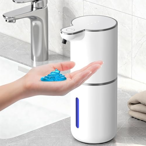 Fachixy - Dispenser automatico di sapone, senza contatto, dispenser di sapone elettrico con sensore, ricaricabile tramite USB, 380 ml, IPX5, resistente all'acqua per bagno, cucina