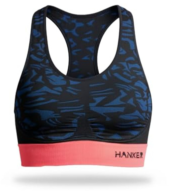 HANKER Top Deportivo Mujer de Alto Soporte sin Costuras Espalda Cruzada