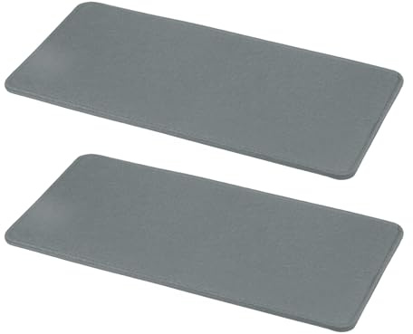 QUARKZMAN 2 Piezas De Molde De Base De Fieltro, 12 X 6 Pulgada Rectángulo Molde para Fondo De Bolso Insertable Tablero Forro Esquina Arqueada para Bolso Bandolera Bolso De Mano Mochila, Gris