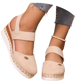 WAXJJDW Closed Toe Sandals for Women,Wide Fit Sandals for Women Platform Flip Flops Ladies Summer Shoes Ladies Flat Slide Espadrille Sandal Comfortable Sliders Elegant Slippers
