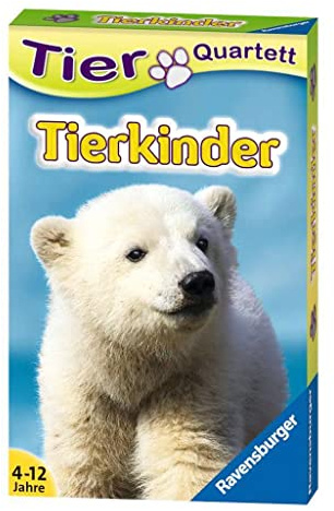 Ravensburger 20423 - Quartetto per animali per bambini da 3 a 6 giocatori dai 4 ai 12 anni, 32 bambini