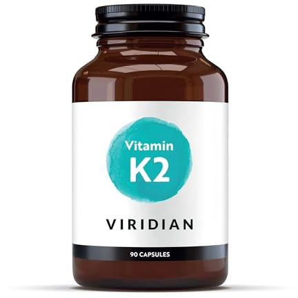 Viridian - Vitamin K2, 90 Capsules | Vegan Formula, Contributes to Maintenance of Normal Bones and Normal Blood Clotting | Non-Animal Tested Form | Nutritionist Formulated