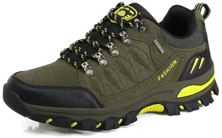 WOWEI Scarpe da Escursionismo Arrampicata Sportive All'aperto Traspiranti Trekking Sneakers da Donna Uomo,98018 Verde,44 EU