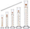 Meßzylinder Glas, cococity Graduierten Glasmesszylinder Chemistry Laborzylinder Messwerkzeuge mit Rührstab 5ml 10ml 25ml 50ml 100ml