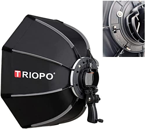 Triopo 65cm / 24 pulgadas Octagon Softbox para Speedlight Flash agarre de mano para estudio / fotografía de iluminación Speedlite al aire libre