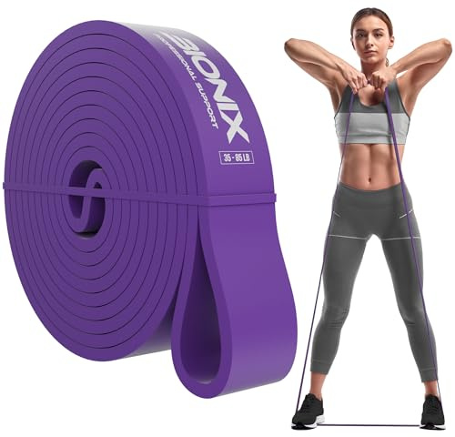 Bionix Resistance Bands - Pull Up Assistance Bands Set for Calisthenics, Muscle Toning, Yoga, Strength Training, Powerlifting Equipment- Stretch Bands for Exercise- Gym Fitness Bands for Men and Women