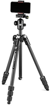Manfrotto Element MII Kamera- und Handystativ, Carbon Reisestativ mit Kugelkopf und Bluetooth, für Smartphones, DSLR, CSC und Kompaktkameras, Fotozubehör, Content Creation, Video-Blogs