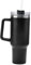 APOMOONS 40oz Stainless Steel Vacuum Insulated Cup, Travel Tumbler With Straw Lid and Handle, Coffee Mug, Leak Proof Water Bottle (Black)