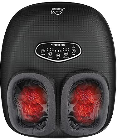 Snailax Shiatsu Foot Massager with Heat, Deep Kneading, Compression, Vibration, Feet Massager Machine for Plantar Fasciitis, Neuropathy, Foot Warmer Under Desk, Size 13, Gifts for Men, Women…