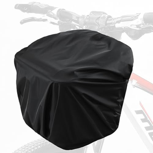 Copertura antipioggia per cestino da bicicletta, Capacità 35 Litri, Protezione Durevole e Resistente, Colore Nero, Adatta per Tutti i Tipi di Bici