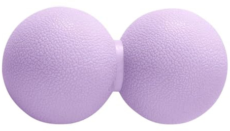 Xensamy Double Lacrosse & Micro-Elastic Peanut Massage Ball - Myofascial Release Tool for Muscle, Back, Foot, and Physical Therapy, Mobility Roller for Acupressure and Relaxation (Purple)