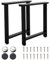 INMOZATA Tischbeine Metall Schwarz 2 Stück Tischgestell Tischkufen mit Verbreiterte Montageplatte für Esstisch Schreibtisch Stizbank 70 x 13 x 72cm, T-Form