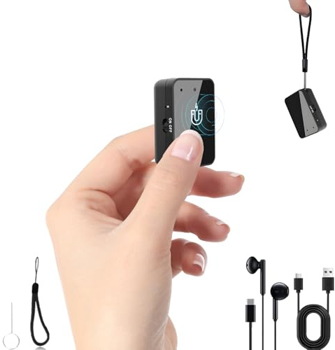 Grabadora de voz magnética de 64 GB, mini grabadora de voz con reducción de ruido, dispositivo portátil de grabación tipo C, dispositivo de grabación de sonido pequeño, grabadora de audio con