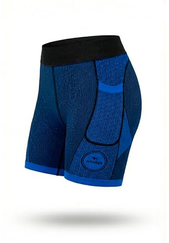 Mallas Compresión Hombre Running Trail – Bolsillos Laterales, Tejido Termorregulador Soft-Air, Costuras Planas Antirrozaduras