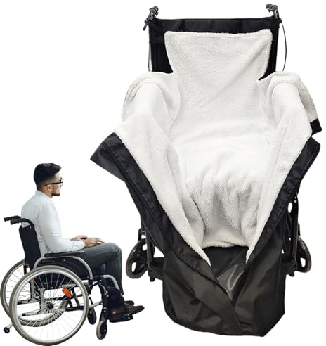 Genérico Manta para Silla De Ruedas - Cubierta Impermeable Forrada de Polar para la Parte Inferior del Cuerpo | Manta para Rodillas De Silla De Ruedas - para Hombres, Mujeres, Adultos Mayores
