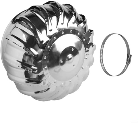 Bouchon d'échappement en acier inoxydable 304 de 110 mm pour ventilation, capot d'aération de toit non alimenté pour flux d'air intérieur, compatible avec les conduits, cuisines, salles de bains, FA