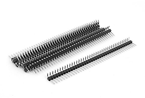 sourcing map 10 st rak vinkel ensam rad 40 stift 2,54 mm hanhuvud för brödbräda
