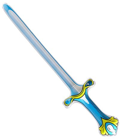 W WIDMANN MILANO Party Fashion, Épée gonflable bleue 77 cm, légère et durable, unisexe, facile à gonfler, parfaite pour costumes, fêtes et photos mémorables