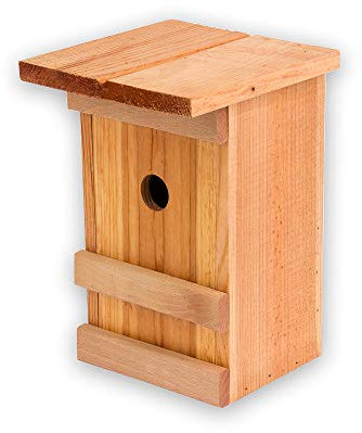 BigDean Nistkasten Meisen Meisennistkasten Nistkästen Vogelhaus Vogelhäußchen Massivholz Vogelhaus 25,5 x 16 x 17 cm Einflugloch 28mm