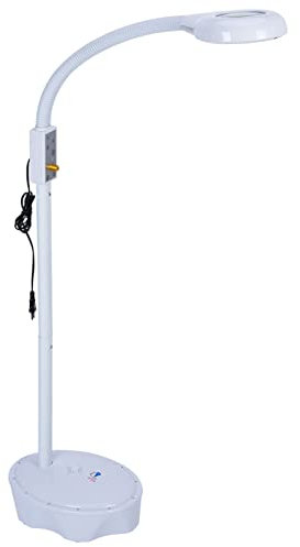 Lupa Lámpara,Lámpara de pie LED de Aumento con Soporte, LED de Suelo Estética Lupa Lámpara de Iluminación para Tatuajes Lectura Belleza Médica