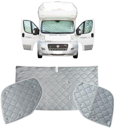 Marvix Tenda termica per cabina interna, 9 strati, copertura per finestrino per Fiat Ducato, Boxer e relè 2006-2024 per camper e camper
