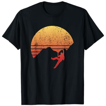Boulder Arrampicata Retro Montagne Regalo Maglietta