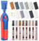 Laminat Reparaturset, 11 Farben Vinylboden Reparaturset mit Wärmestift Parkett Möbel Hartwachs Reparaturset Ausbesserungsmarker Abdeckung von Kratzern, Löcher, Rissen, Löchern für Holzboden Schrank