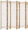 vidaXL Paravent 6-TLG. Faltbar Raumtrenner Raumteiler Trennwand Umkleide Sichtschutz Spanische Wand Wohnzimmer 240cm Bambus Canvas
